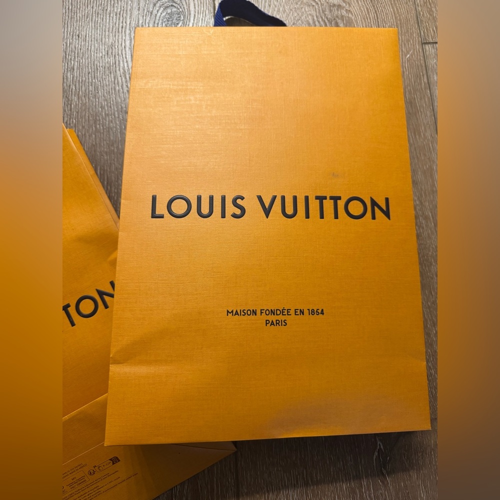 Louis Vuitton Orange Shopping Bag- 2pc